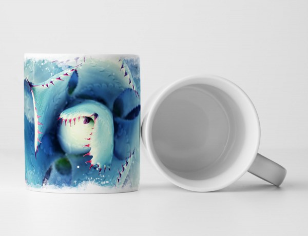 Paul Sinus Art Tasse Geschenk Naturfotografie – Sukkulente mit roten Stacheln