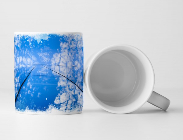 Paul Sinus Art Tasse Geschenk moderne Fotografie – Glasfront eines Hochhauses