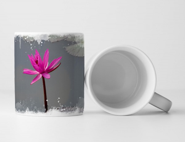 Paul Sinus Art Tasse Geschenk Roter Lotus auf dem Fluss