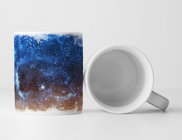 Paul Sinus Art Tasse Geschenk Landschaftsfotografie – Einsamer Baum unter leutendem Sternenhimmel