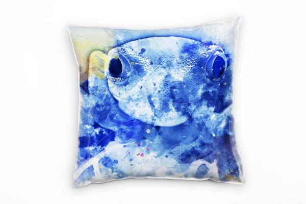 Paul Sinus Art Frog Deko Kissen Bezug 40x40cm für Couch Sofa Lounge Zierkissen