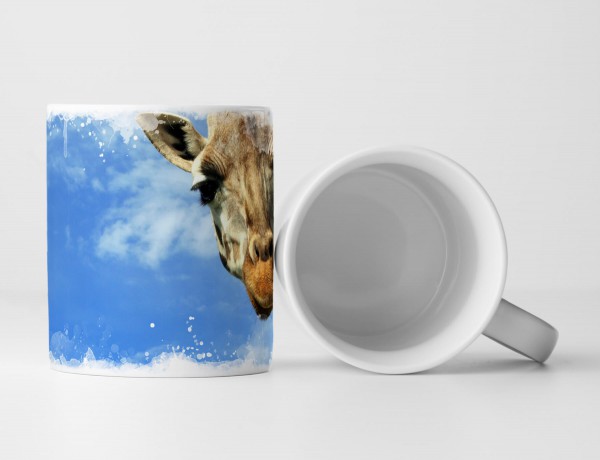 Paul Sinus Art Tasse Geschenk Tierfotografie – Süßes Giraffen Porträt