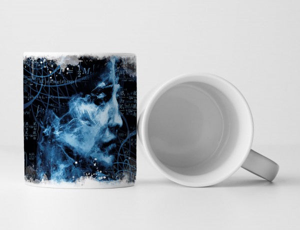 Paul Sinus Art Tasse Geschenk Abstraktes Bild – Komposition eines surrealen Porträts