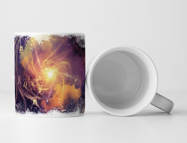 Paul Sinus Art Tasse Geschenk Bild – Menschliches Seitenprofil mit abstrakten Mustern