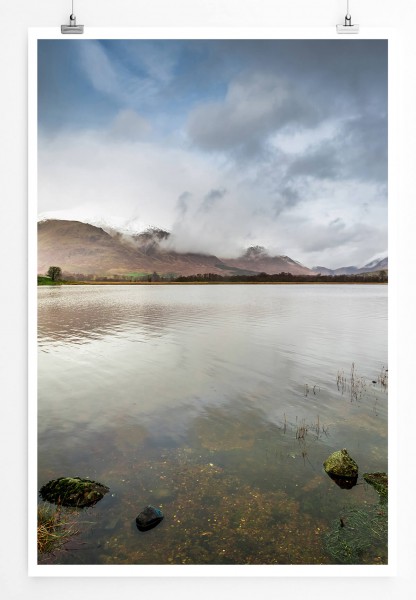 Paul Sinus Art Landschaftsfotografie 60x90cm Poster Wolken über dem See