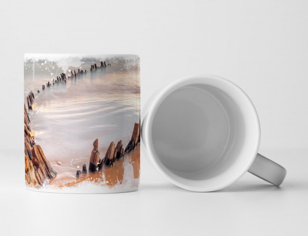 Paul Sinus Art Tasse Geschenk Landschaftsfotografie – Schiffswrack in Irland