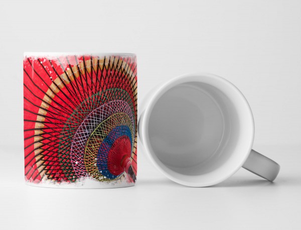 Paul Sinus Art Tasse Geschenk asiatischer Sonnenschirm