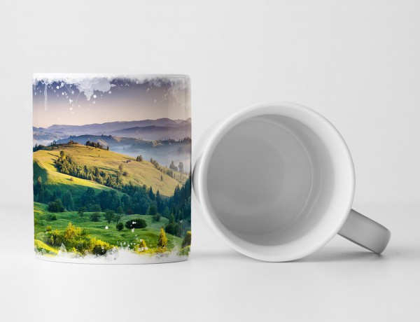 Paul Sinus Art Tasse Geschenk Landschaftsfotografie – Dramatische Morgensonne Ukraine