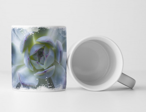 Paul Sinus Art Tasse Geschenk Naturfotografie – Weiße Sukkulente