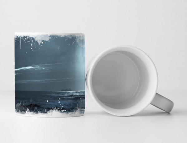 Paul Sinus Art Tasse Geschenk Landschaftsfotografie – Portugiesische Küste bei Sonnenaufgang