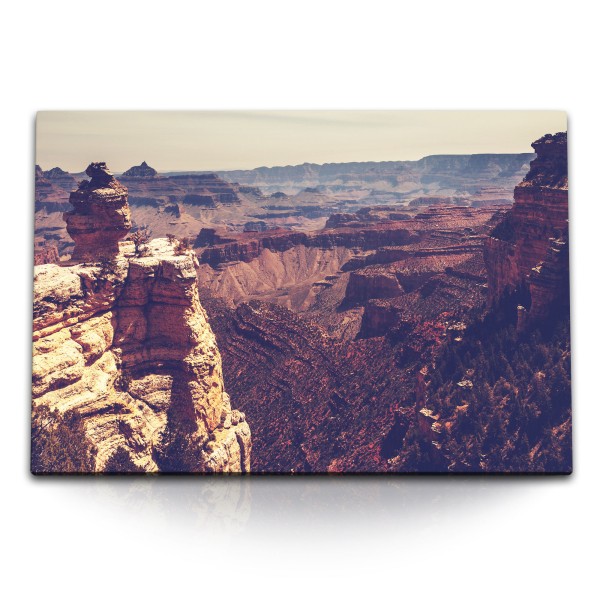 Paul Sinus Art 120x80cm Wandbild auf Leinwand USA Grand Canyon Berge Natur Felsenlandschaft