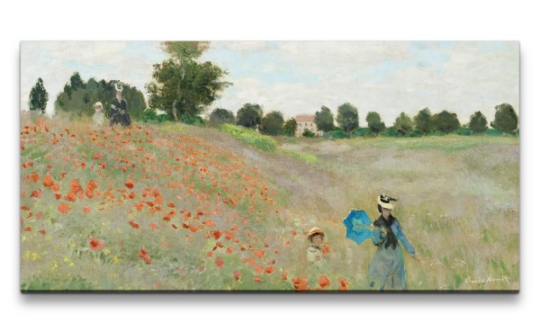 Paul Sinus Art Remaster 120x60cm Claude Monet Impressionismus weltberühmtes Wandbild Blumenfelder Natur Wunderschön