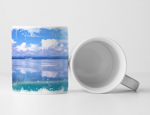 Paul Sinus Art Tasse Geschenk Landschaftsfotografie – Unter und über dem Meer