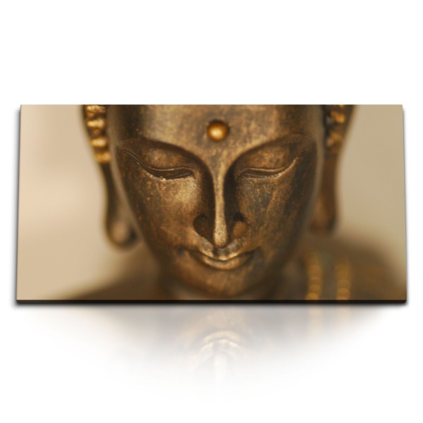 Paul Sinus Art Kunstdruck Bilder 120x60cm Buddhastatue Buddha Buddhismus Bronzekopf Meditation