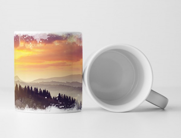 Paul Sinus Art Tasse Geschenk Landschaftsfotografie – Wunderschöne Morgensonne Ukraine