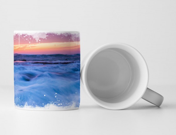 Paul Sinus Art Tasse Geschenk Landschaftsfotografie – Pazifik bei Sonnenaufgang in La Jolla Kalifornien