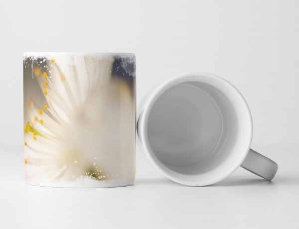 Paul Sinus Art Tasse Geschenk Weiße Kirschblüte – Macrofotografie