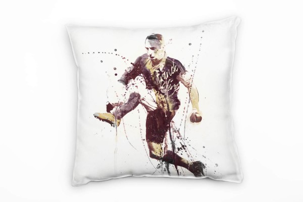 Paul Sinus Art Franck Ribery Deko Kissen Bezug 40x40cm für Couch Sofa Lounge Zierkissen