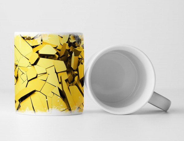 Paul Sinus Art Tasse Geschenk Abstraktes Bild – aufgebrochener Boden