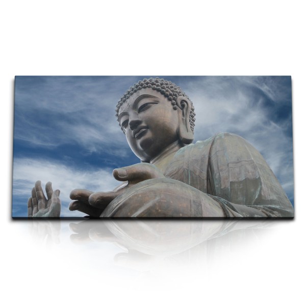 Paul Sinus Art Kunstdruck Bilder 120x60cm Buddha Buddhastatue Buddhismus Meditation