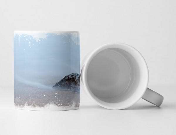 Paul Sinus Art Tasse Geschenk Landschaftsfotografie – Einsamer Fels im Meer