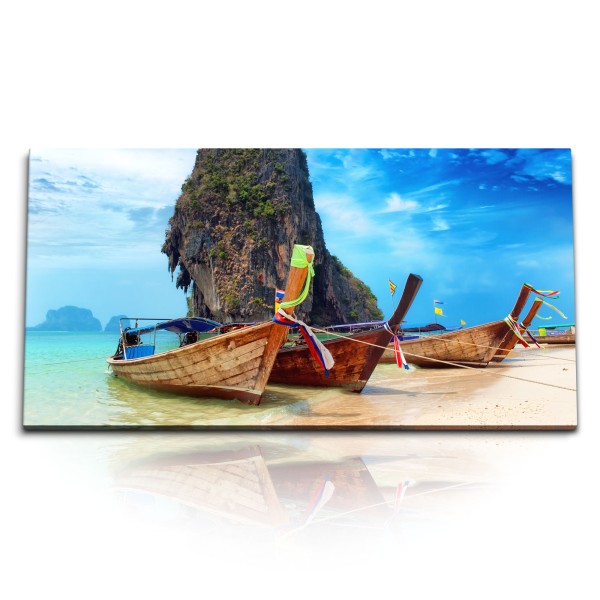 Paul Sinus Art Kunstdruck Bilder 120x60cm Thailand Inseln Ozean Blau Sommer Felsen Natur