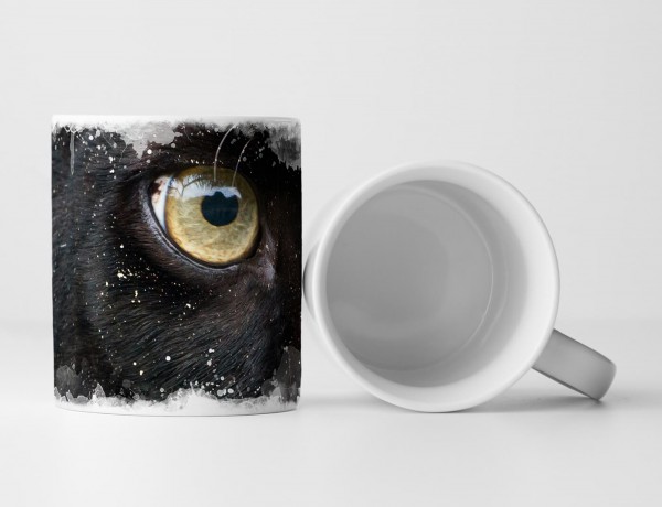 Paul Sinus Art Tasse Geschenk Tierfotografie – Grünes Pantherauge