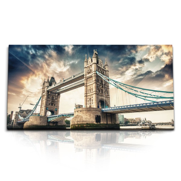 Paul Sinus Art Kunstdruck Bilder 120x60cm London Tower Bridge England historische Brücke