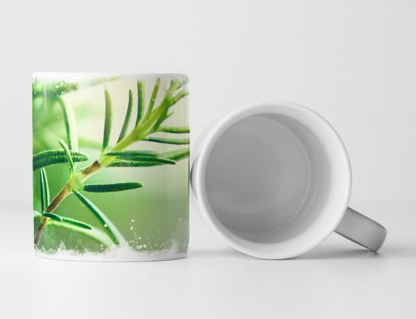 Paul Sinus Art Tasse Geschenk Naturfotografie – Frischer Rosmarin im Detail