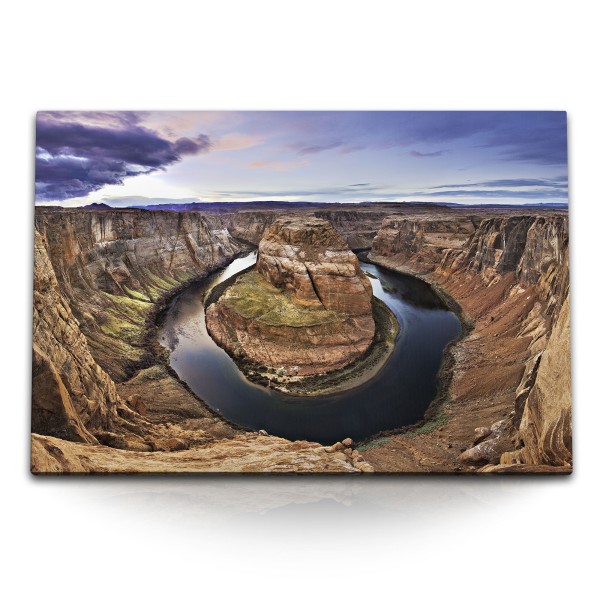 Paul Sinus Art 120x80cm Wandbild auf Leinwand Colorado River USA Grand Canyon Fluss Felsen