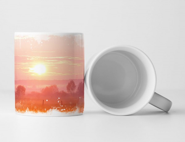 Paul Sinus Art Tasse Geschenk Landschaftsfotografie – Farbenfroher Sonnenuntergang