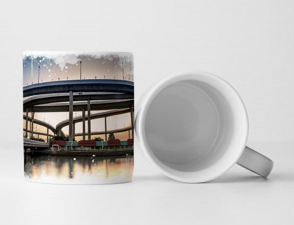 Paul Sinus Art Tasse Geschenk Fotografie – Bhumibol Brücke in Bangkok