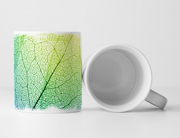 Paul Sinus Art Tasse Geschenk Naturfotografie – Blätter mit Netzstruktur