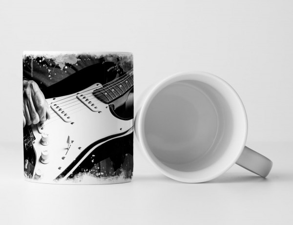 Paul Sinus Art Tasse Geschenk Künstlerische Fotografie – Mann mit E-Gitarre