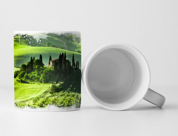 Paul Sinus Art Tasse Geschenk Landschaftsfotografie – San Quirico d'Orcia Toskana Italien