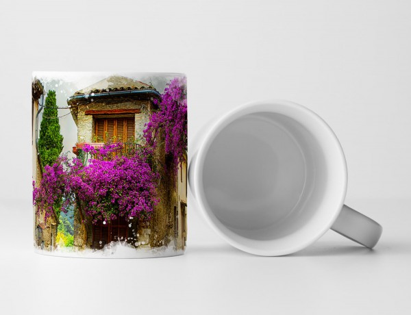 Paul Sinus Art Tasse Geschenk Landschaftsfotografie – Idyllisches Dorf in der Provence Frankreich