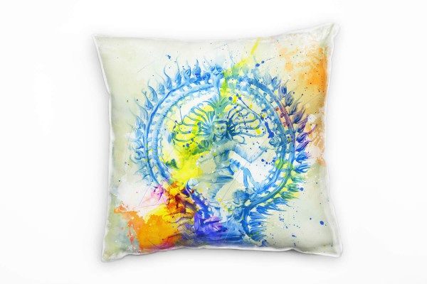 Paul Sinus Art Hindu Goettin Deko Kissen Bezug 40x40cm für Couch Sofa Lounge Zierkissen