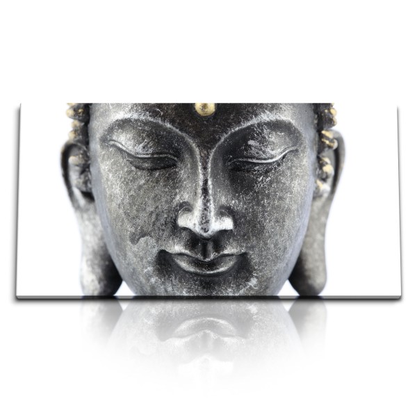 Paul Sinus Art Kunstdruck Bilder 120x60cm Buddhastatue Buddha Buddhismus Buddhakopf Meditation