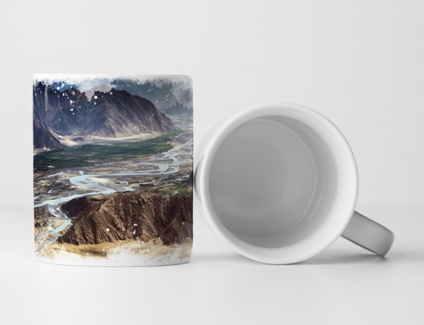 Paul Sinus Art Tasse Geschenk Landschaftsfotografie – Tibetische Berglandschaft