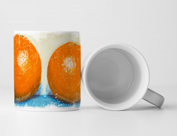 Paul Sinus Art Tasse Geschenk Stillleben zweier Orangen