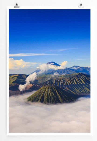 Paul Sinus Art 90x60cm Poster Bromo Vulkan bei Sonnenaufgang Indonesien