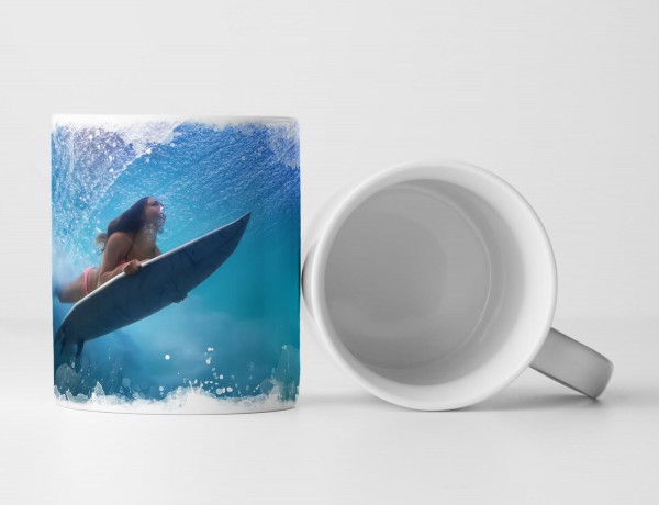 Paul Sinus Art Tasse Geschenk Fotografie – Surfergirl in Action