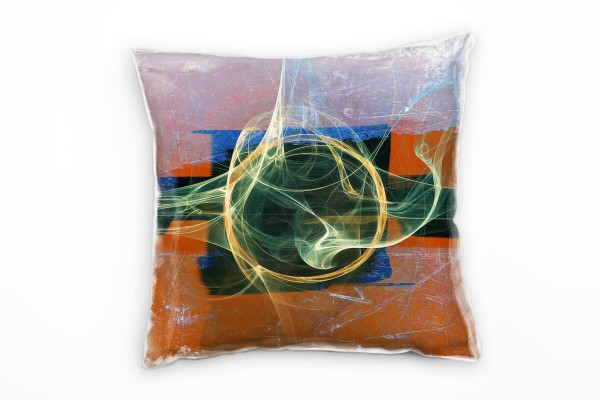 Paul Sinus Art Couch Sofa Lounge Zierkissen in 40x40cm Reinorange Flaschengrün Blaugrau Azurblau