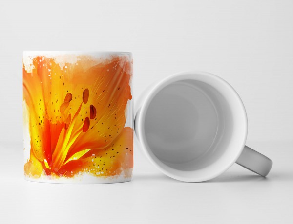 Paul Sinus Art Tasse Geschenk Gelbe Lilie – Farbenexplosion