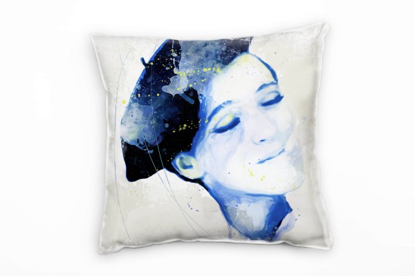 Paul Sinus Art Anna Karina IV Deko Kissen Bezug 40x40cm für Couch Sofa Lounge Zierkissen