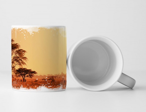 Paul Sinus Art Tasse Geschenk Landschaftsfotografie – Köcherbaum in Namibia Afrika