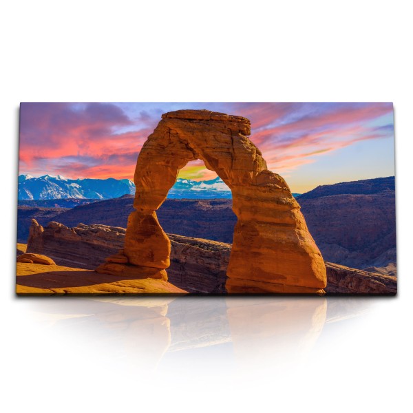 Paul Sinus Art Kunstdruck Bilder 120x60cm Sonnenuntergang Grand Canyon Utah USA Felsen