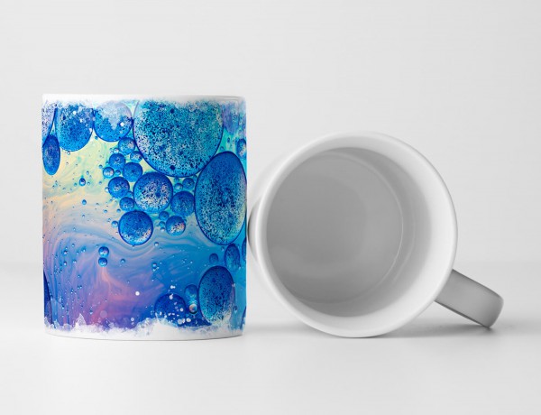 Paul Sinus Art Tasse Geschenk Künstlerische Fotografie – Blaue Öltropfen