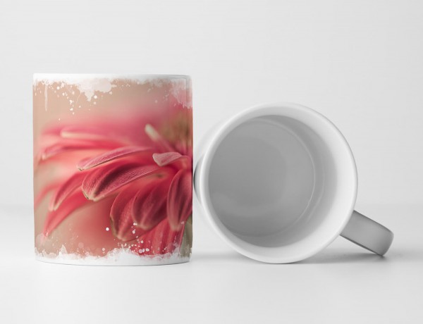 Paul Sinus Art Tasse Geschenk Naturfotografie – Altrosa Gerbera