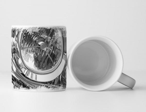 Paul Sinus Art Tasse Geschenk Künstlerische Fotografie – Motorrad Lichter schwarz weiß